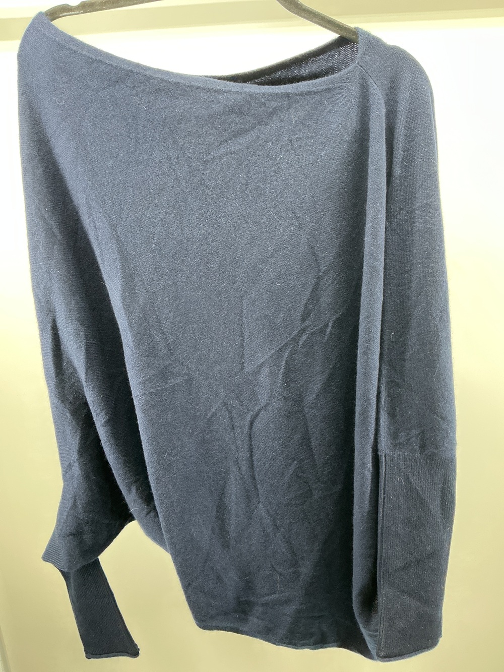 100% Mongolian Cashmere Asymmetric Draped Sweater